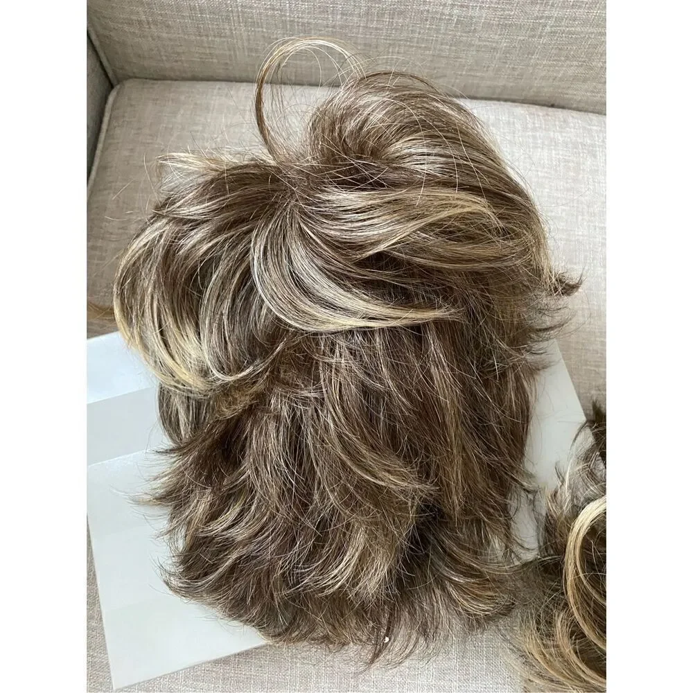 Raquel Welch Kanekalon Vibralite Modacrylic Lot Of Two Brown Wigs
